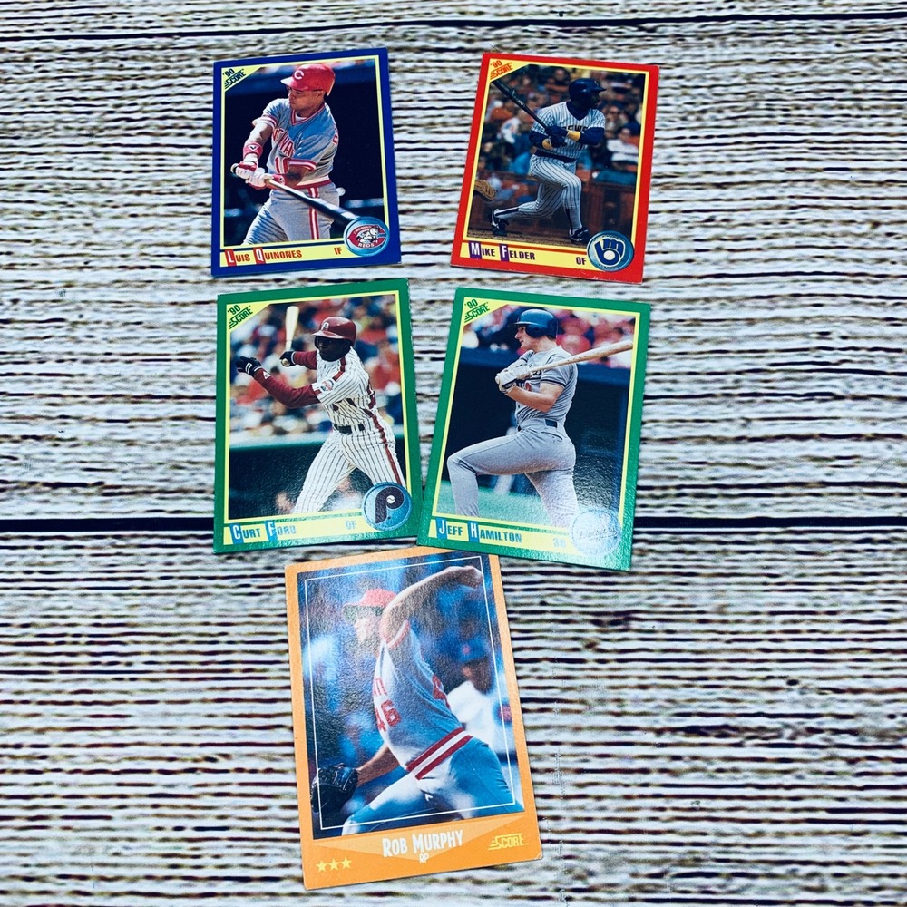 Score Baseball Cards 1990s Lot of 5 Vintage Collectible Sports‎ Memorabilia